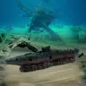 Acquario Fish Tank paesaggistica simulazione resina naufragio nave da guerra sottomarino modello