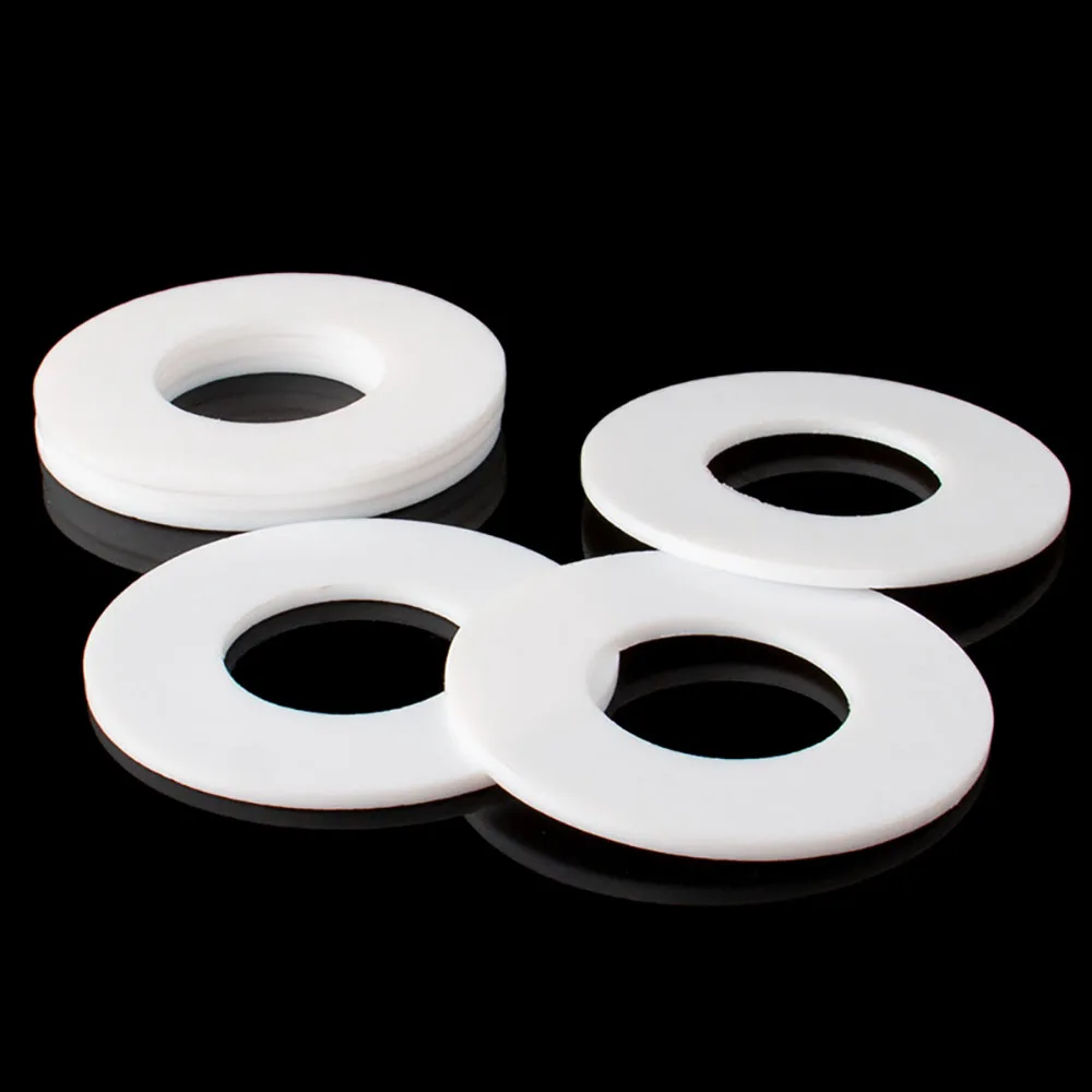 1 pz 18/24/25/32/35/38/43/45/50/55/57/60/65/70/75/80/85-190mm guarnizione rondella piatta in PTFE guarnizioni della flangia dell'anello di tenuta del distanziatore bianco