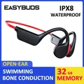 EASYBUDS Auricolare Bluetooth a conduzione ossea Wireless IPX8 Nuoto subacqueo Cuffie auricolari aperte 32 GB IP68 Auricolare impermeabile