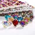 Heart Claw Glass Beeds Crystal Sew on Stones For Wedding Dress Shoes Bags strass per cucire fai da