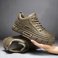 CYYTL scarpe da uomo stivali Casual piattaforma Sneakers sicurezza sul lavoro mocassini in pelle