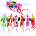 5 pz/lotto gonna in Silicone con gonna a campana Snapper Jig in gomma Head Assist Hook Jig gonna