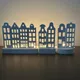 Multilayer House Candle Holder Silicone Mold DIY Cement Gypsum Clay Pouring Window House Resin