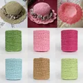 280-300M Colorful Threads Natural Raffia Straw Yarn Hand Knit Crochet Yarn Kintting Paper Yarn DIY
