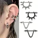 1pc Stainless Steel Cone Silver/Black Color Ear Cartilage Spike Hoop Earring Tragus Helix Daith