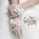 Mesh Bow Glove Dress Accessories Children Gloves Princess Boy Gloves Princess White Kid Cream Lace