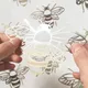 12 Hollow Bee Home Decoration Festive Party Arrangement Cardboard Home Wall Decoration Wall Sticker