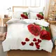 Red Rose Bedding Set Flower Duvet Cover 3d Bedding Set Fashion Soft Warm Girl Bedding King Double