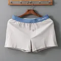 New Men Pure Cotton Loose Medium Length Boxers Aro Pants Shorts Underwear Underpants Trunks Homewear