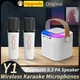 Y1 Wireless Dual Microphones Karaoke Machine KTV DSP System Bluetooth 5.3 PA Speaker HIFI Stereo