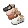 New Kids Shoes Girl Leather Shoes Girls Buckle Multicolor Flat base Casual Baby Girls Shoes Princess