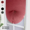 Self-Adhesive Pleated Blinds Half Blackout Windows Curtains for Kitchen Bathroom Balcony Shades For