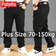 Man Black Jeans Big Size 48 50 Denim Spring Long Pants for 45-150kg Hombre Wide Leg Jeans Pantalon