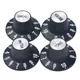 2pcs /4pcs Electric Guitar Knobs Hight Hat Silver Reflector Volume Tone Speed Control Knob for Bass