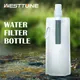 Outdoor Water Filter Straw Bottle for Survival or Emergency Supplies Camping Purification Water