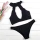 Women Swimsuit Bikini Set Halter Hollow Out Bathsuits Swimwear Summer Beachwear