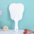 Tooth Shaped Handheld Mirror Cute Makeup Mirror Hand Held Dental Mirrors With Handle High Definition