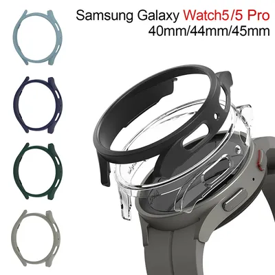 Hollow Case for Samsung Galaxy Watch 5 Pro 45mm PC Bumper Screen Protector for Galaxy Watch 5 40mm