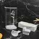 1:25 Scale Dollhouse Miniature Bathroom Shower Room Toilet Bathtub Sink Commode Furniture Decor Toy