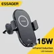 Essager Smart Sensor Car Phone Wireless Charger 15W Fast Charging Auto Clamping Car Phone Holder for