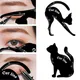 2pcs Eyeliner Stencils Cat Line Eyeliner Stamps Models Eyeliner Template Shaper Eye Liner Makeup