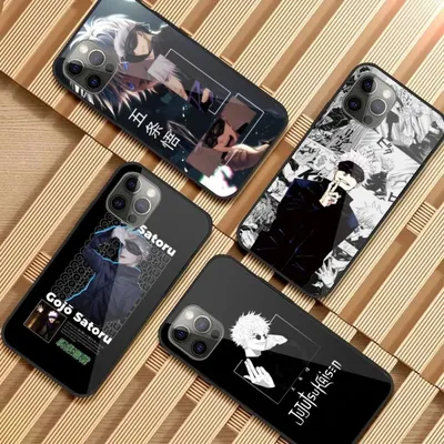 JJK Satoru Gojo Mobile Cell Phone Case for iPhone 15 14 13 12 11 XS X 8 7 6 Plus Mini Pro Max SE