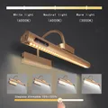 Led Rechargeable Wall Lamp Modern Remote Control 3color Dimming Gold Bathroom Mirror Light Aluminum