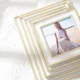 Photo Frame Home photo decoration Plexiglass Photo Frame Plastic White Gold Rectangular Photo Frame
