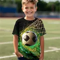 Chilren Clothes Girls 10 To 14 Years Old Soccer Jersey Boy Wear Football Print Tops For Kids Korean