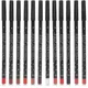 12 Pcs Waterproof Lip Liner Black Eyeliner Pencils Lipstick Wooden Matte Original sephora makeup