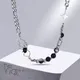 Vnox 8MM Glass Beads Chain Necklaces for Men Boys Stainless Steel Figaro Chain Choker Collar with