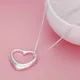 JewelryTop Luxury 925 Sterling Silver Charms heart box chain Necklace For Women fashion party