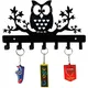 Owl on Maple Trees Steel Key Holder Steel Key Rack Metal Owl Key Hanger Wall hanging Towel Rack