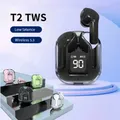 Original CY-T2 TWS Wireless BT Headphones Earphones Transparent Mini Headset HIFI LED Power Digital