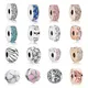 Luxury Crystal Safety Buckle Clip Charm Beads Fit Pandora DIY Bracelet Necklaces for Women Wife Men