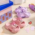 Kawaii Sanrio Children Summer Slippers Anime Cartoon Kuromi Cinnamoroll Kid Indoor Slippers Home