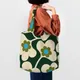 Fashion Print Print Japonica Spruce Orla Kiely Tote Shopping Bag Portable Canvas Shoulder Shopper