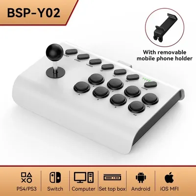 BSP-Y02 For switch For PS3/PS4 Arcade game rocker Bluetooth Wireless Wired Controller for TV PC IOS