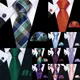 Barry.Wang Plaid Silk Men Tie Hankerchief Cufflinks Set Checked Jacquard Necktie for Male Formal