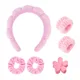 6Pcs Spa Headband for Washing Face Skincare Headbands and Wristbands Hair Bands Clips Set For Face