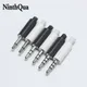 2pcs White / Black 2.5mm Stereo Headset Plug 4 Pole 3 Pole 2.5 Audio Plug Jack Adapter Connector For