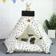 Pet Teepee Tent for Small Dogs or Cats Portable Washable Dog Houses with Cushion and Blackboard