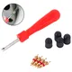 1 Set Tire Valve Service Kit 4 Valve Cores 4 Valve Caps 1 Valve Stem Screwdriver Tire Repair Tool