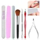 Nail Polish Remover Tools Set Nail Cutter Nail File Soak Off UV Gel Sanding Brush Cuticle Pusher