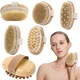 Dry Skin Body Massage Brush Natural Bristle Dead Skin Remover Anti Cellulite Exfoliates Blood