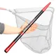 PAZA Carbon Telescopic Fishing Rod 2.1M 3M 3.6M 4M Portable Folding Nets Strong Durable Nylon