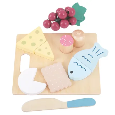 Kitchen Kids Girls Toys Wooden Afternoon Tea Cup Set Pretend Play Simulated Cooking Food Interactive