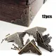 12 Pcs Storage Case Box Corners Brackets 3.6cm X 2.4cm For Furniture Decorative Triangle Rattan