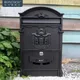 Mailbox Wall Mount Large Capacity Lockable Mailbox Vintage Metal Mailbox for Home Decorative