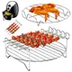 Air Fryer Stainless Steel Rack Tray&Steaming Racks Air Fryer Tools Baking Pan BBQ Gril Baking Cooker